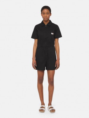 Overalls γυναικεια Dickies Vale Shortalls μαυρα | 704405757