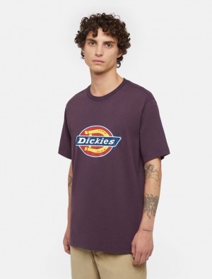 μπλουζακια ανδρικα Dickies Icon Logo Short Sleeve μωβ | 867507833