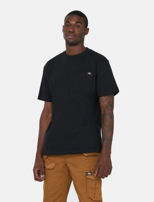μπλουζακια ανδρικα Dickies Short Sleeve Pocket Cotton μαυρα | 36771608