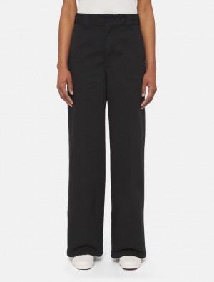 παντελόνι εργασίας γυναικεια Dickies Wide Leg μαυρα | 534179245